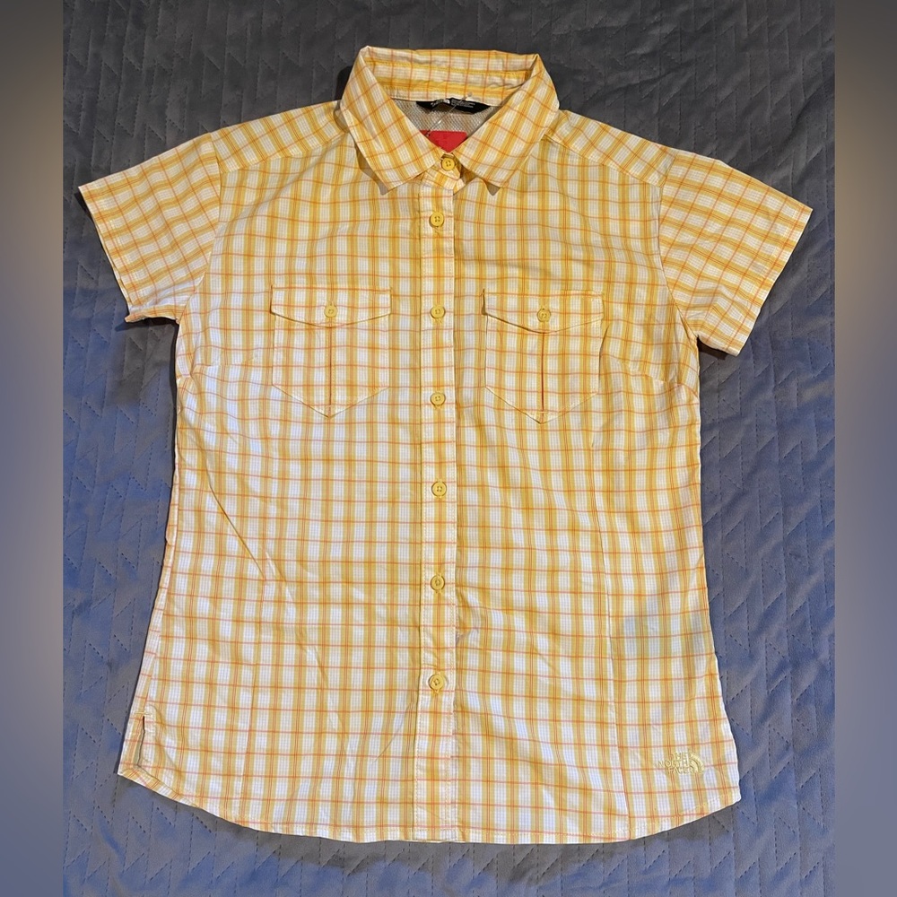 The North Face s/s shirt women‎ size small yellow NWT